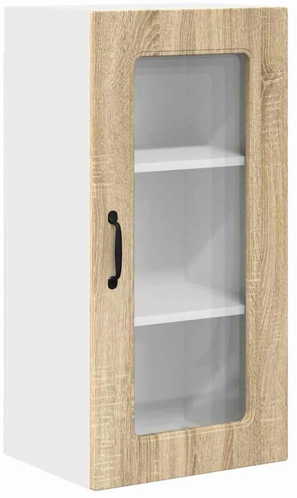 Fali konyhaszekrény 2 pcs Sonoma tölgy 40 x 31 x 80 cm Faanyag