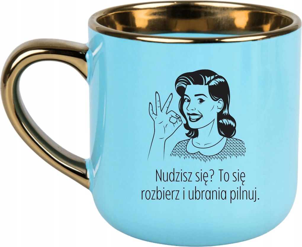 Bögre Kék 400ml Ajándék Vicces Anyák Napja Unatkozol?