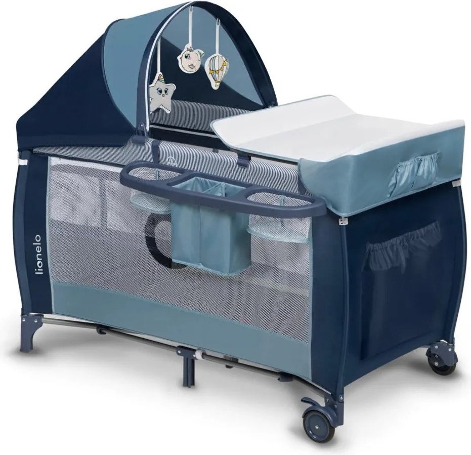 Lionelo - SVEN PLUS utazóágy, kék