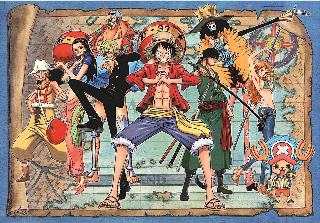 One Piece Map 500 db-os Cube puzzle Clementoni