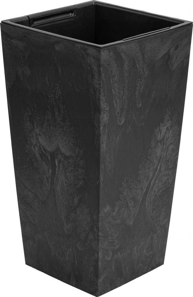 Virágtartó betét magas 24x24x44,9 cm antracit