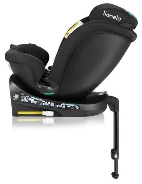 Lionelo - NAVY i-Size 40-150 cm forgatható autósülés bázissal, fekete/türkiz