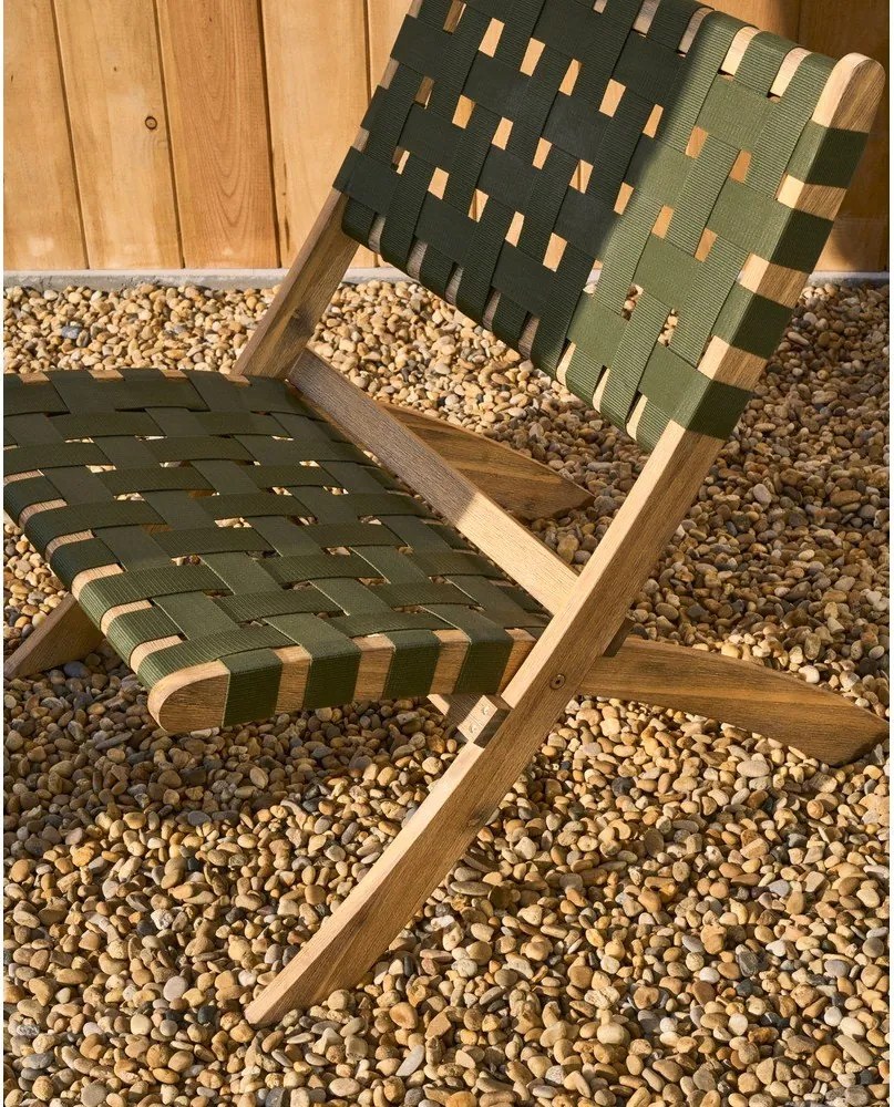 Zöld tömörfa kerti fotel Chabeli – Kave Home