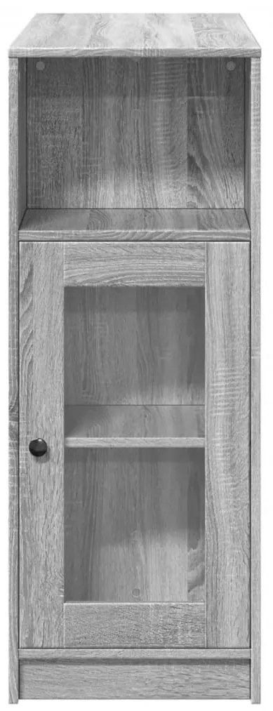 szürke sonoma szerelt fa bárasztal tárolókkal 101x40x103,5 cm