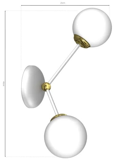 Fali lámpa JOY 2xE14/40W/230V fehér/arany
