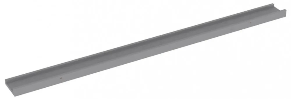 4 db szürke fali polc 115 x 9 x 3 cm