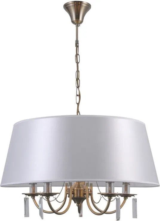 Italux glamour modern függeszték solana antik bronz fehér itxpnd-28366-5a