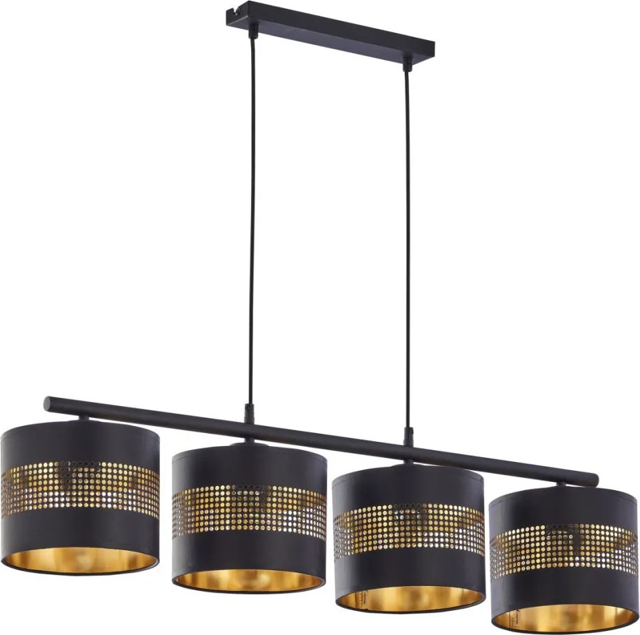 TK Lighting TAGO BLACK 3213 Függőlámpa 4x15W/LED E27