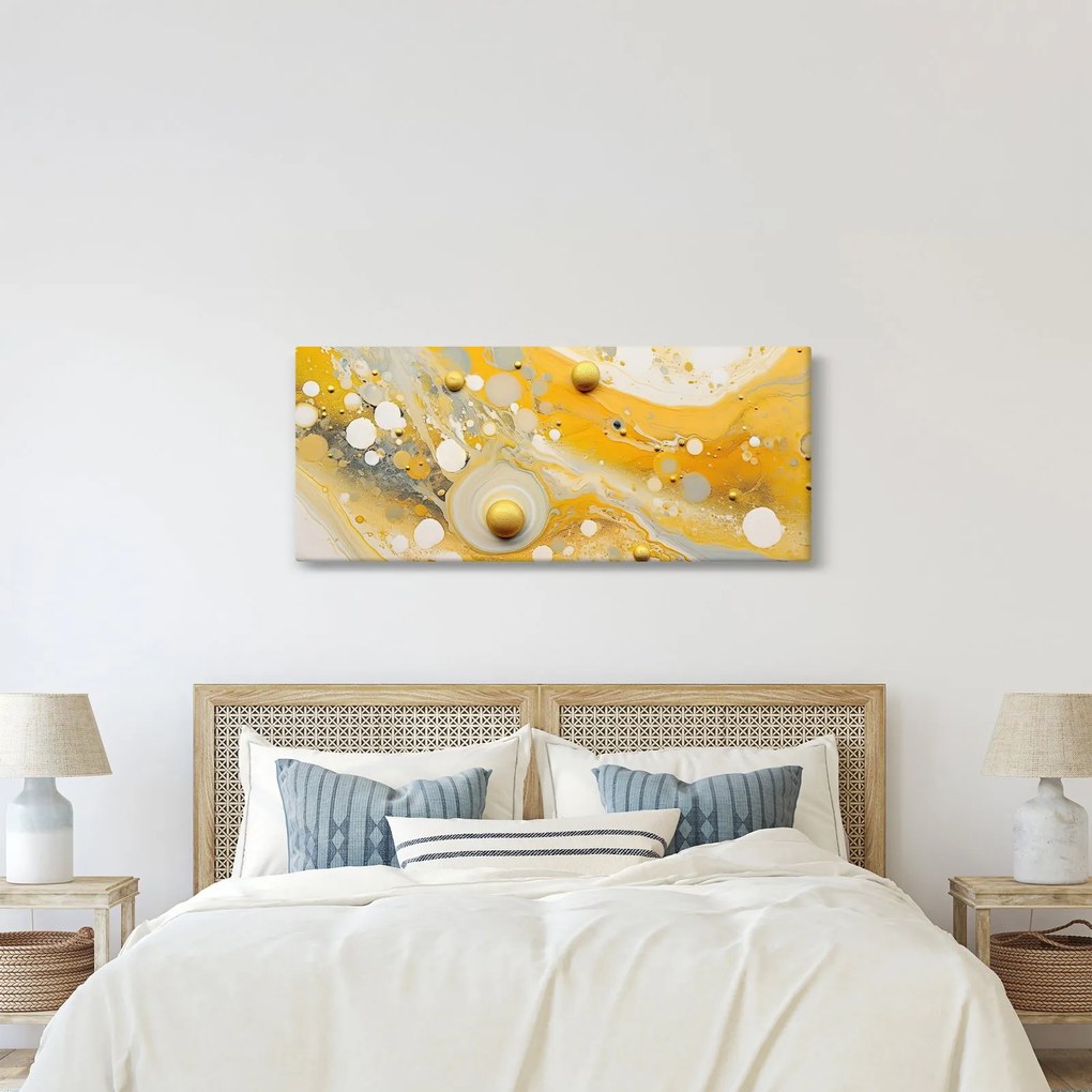 Kép - Absztrakt háttér arany díszítéssel (120x50 cm)