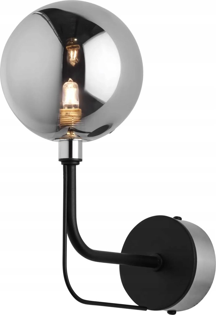 Fali lámpa, fali lámpa fekete tükör felett fürdőszoba előszobába Eris XX