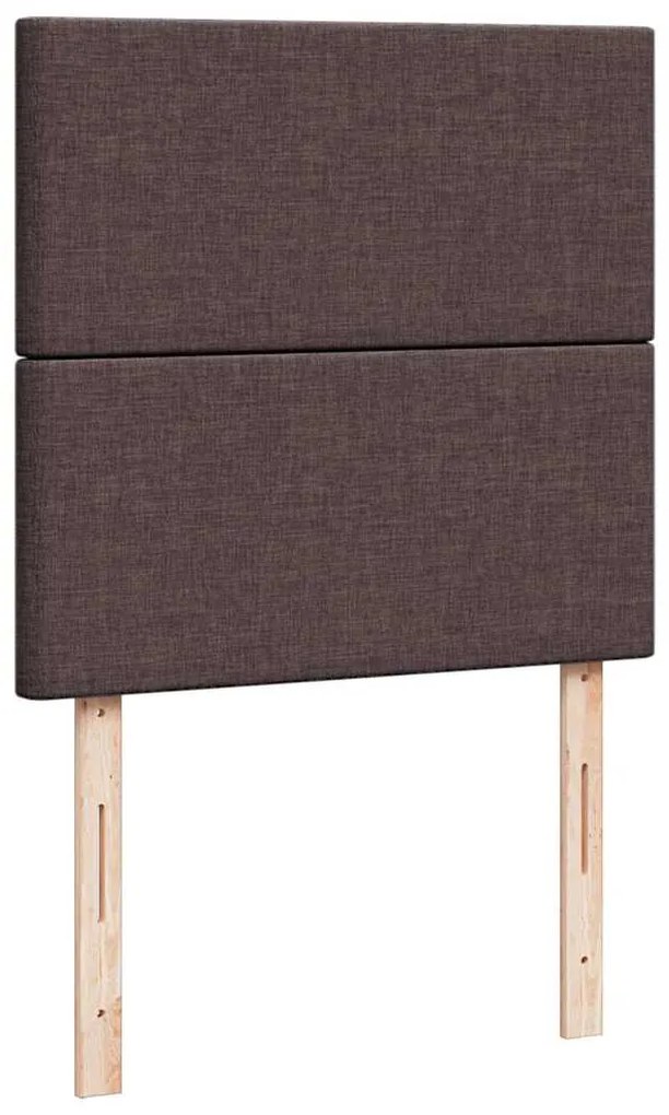 Ottomán ágy matraccal sötétbarna 90x200 cm szövet