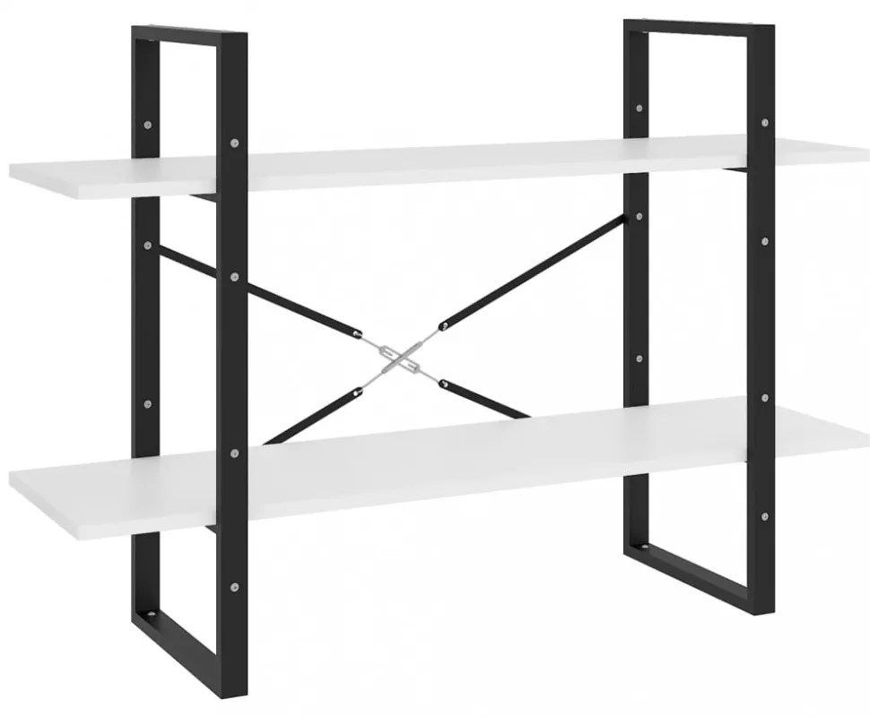5 szintes fehér szerelt fa könyvszekrény 100 x 30 x 175 cm