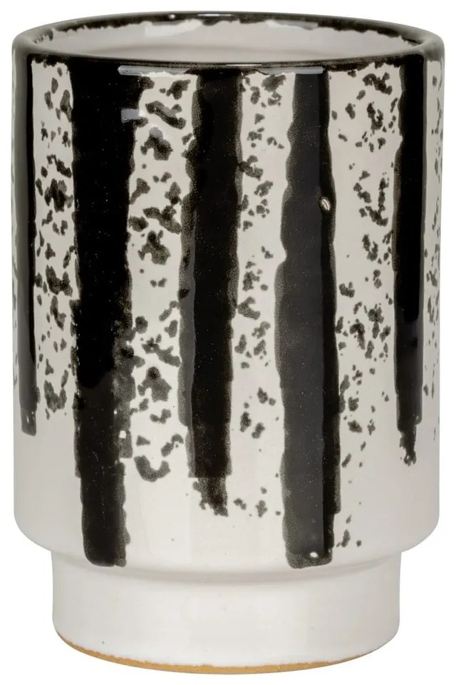 Fekete-fehér kerámia fogkefetartó pohár Subiza – Wenko