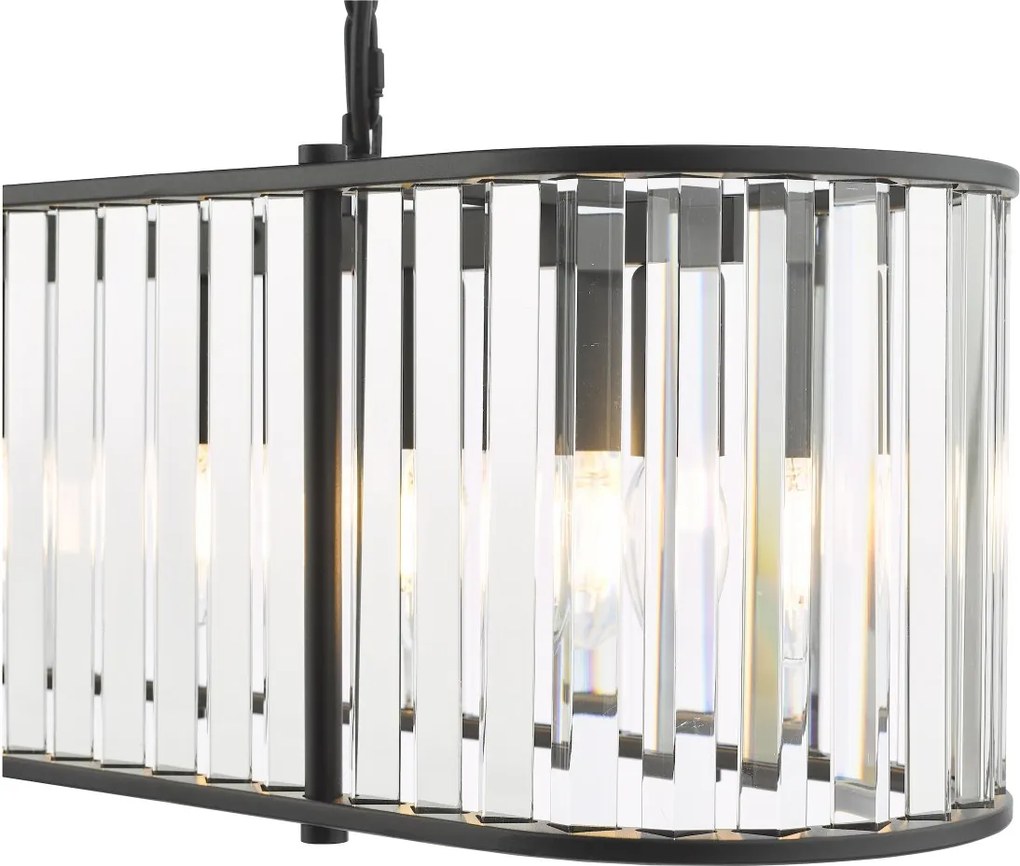 Dar Lighting glamour kristály modern függeszték kiran fekete darkir3422