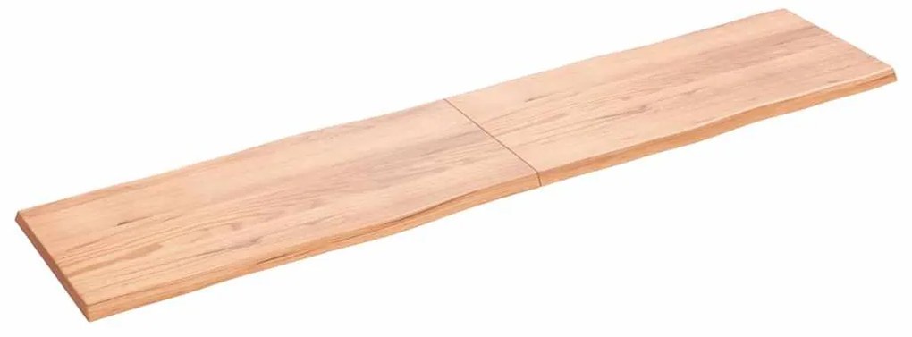 világosbarna kezelt tömör asztallap 220x50x(2-4) cm