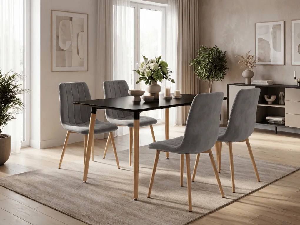 Szürke bársonyszék LAVA PEWTER GREY