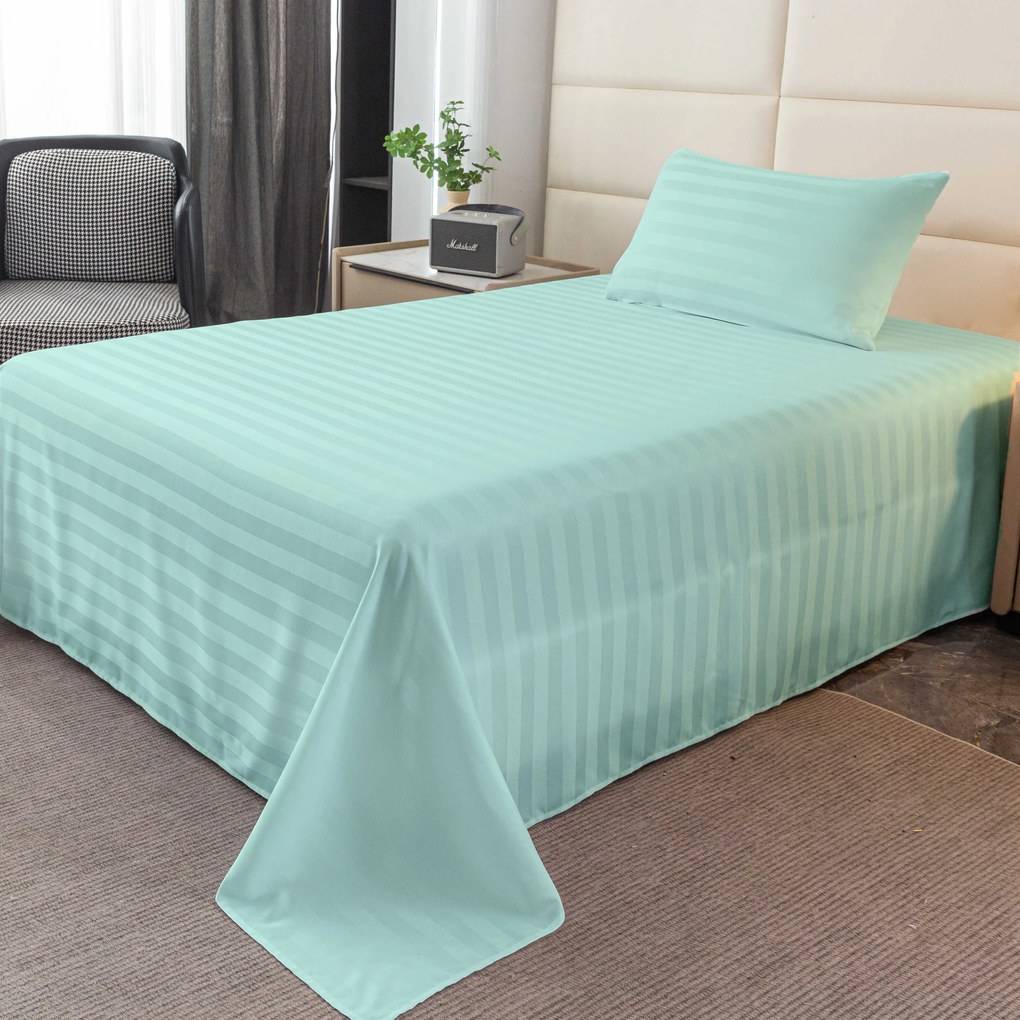 JASMINE mikroszálas szállodai ágyneműhuzat 140×240 cm és párnahuzat 50×70 cm, mentaszínű Rögzítés: Cipzár