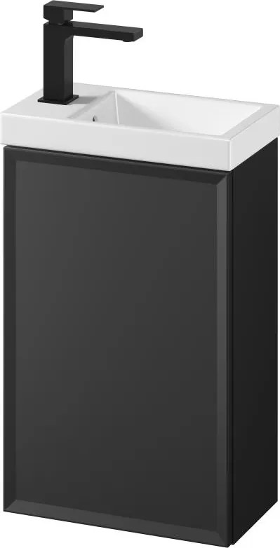 Cersanit S801-569 - MILLE falra szerelhető fürdőszobai szekrény mosdóval, 40x22 cm, fekete