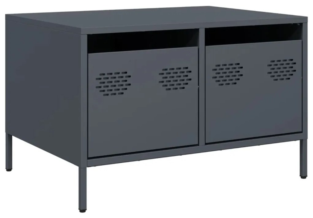 antracitszürke hidegen hengerelt acél TV-szekrény 68x50x43,5 cm