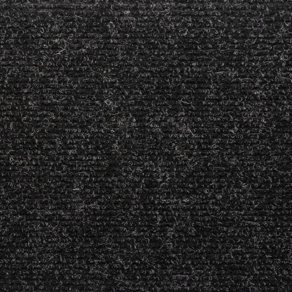 5 db fekete tűlyukasztott lépcsőszőnyeg 65x21x4 cm
