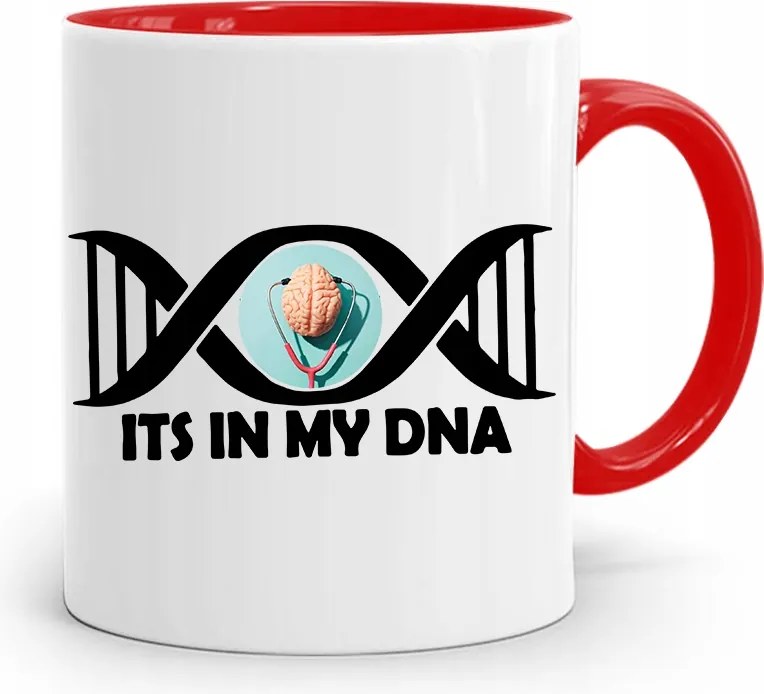 Pszichológus Pszichiáter Terapeuta Bögre Piros, fényképes nyomattal