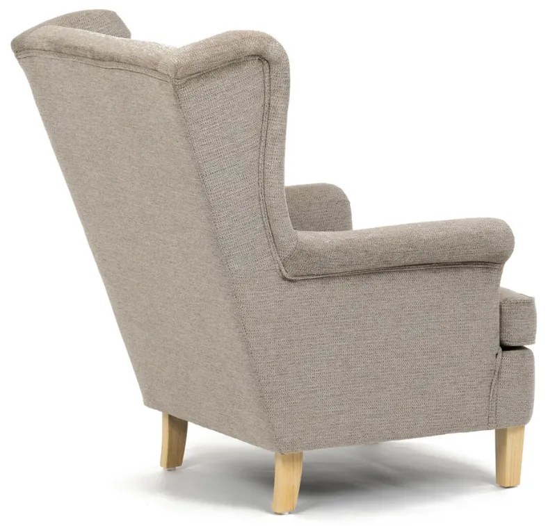 Scaun de relaxare, cu tapițerie din material bej, AK-388