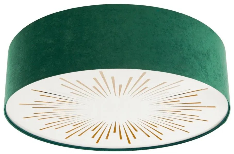 Mennyezeti lámpa RAYS 2xE27/60W/230V átm. 40 cm zöld