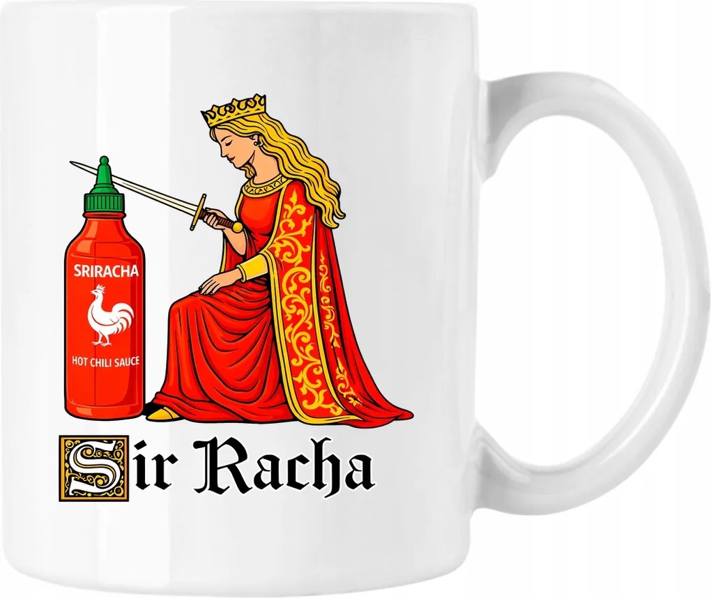 Sir Racha bögre – Éles királynő Meme Fehér 330ml