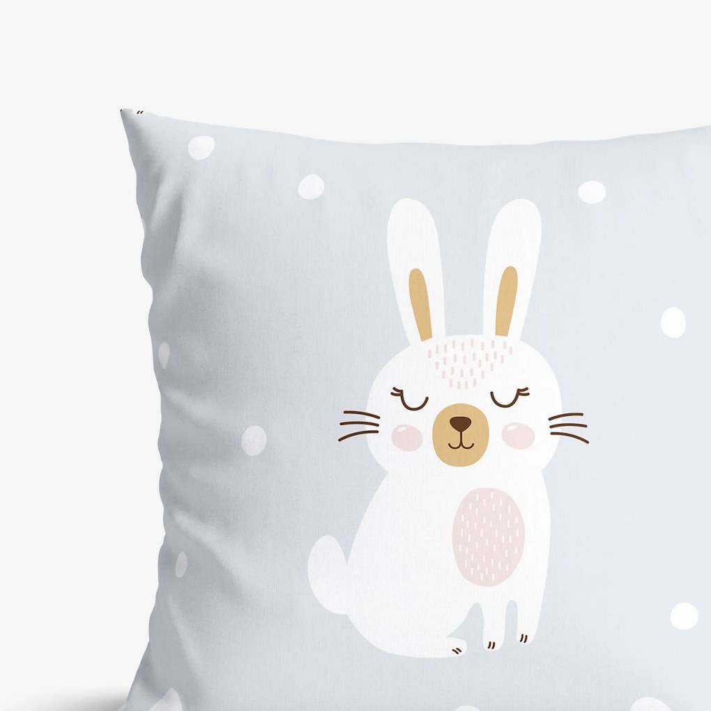 Goldea gyermek pamut párnahuzat - álmodozó nyuszik 50 x 60 cm