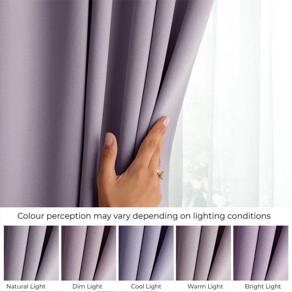 Törtrózsaszín dimout (részleges sötétítő) függöny 140x270 cm Kierra – Restilo