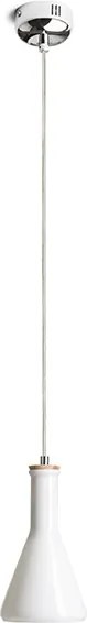 RENDL PULIRE CON závěsná opálové sklo/dřevo/chrom 230V LED E14 6W