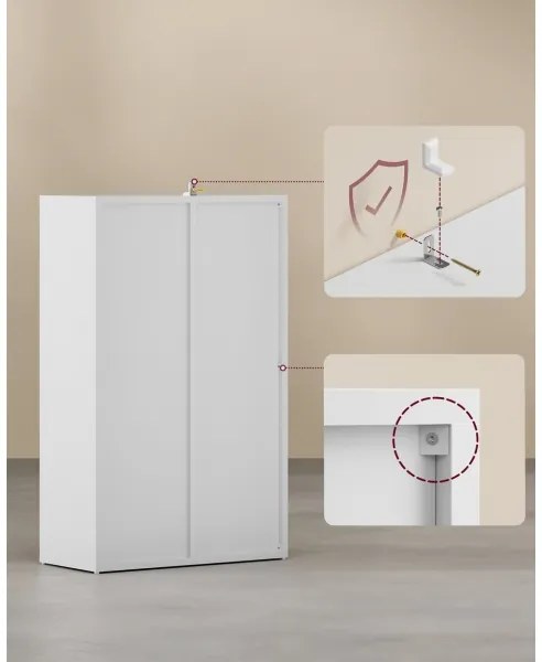 DOVARO fehér könyvszekrény