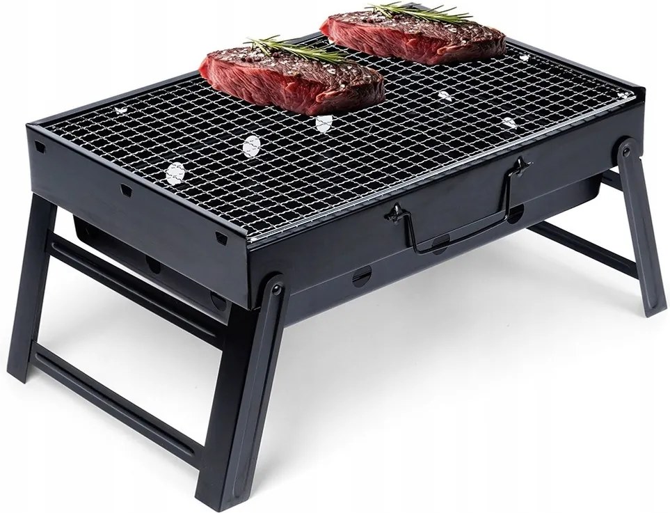 Faszenes Grill Összecsukható Bőrönd Hordozható Túra Kerti Kicsi