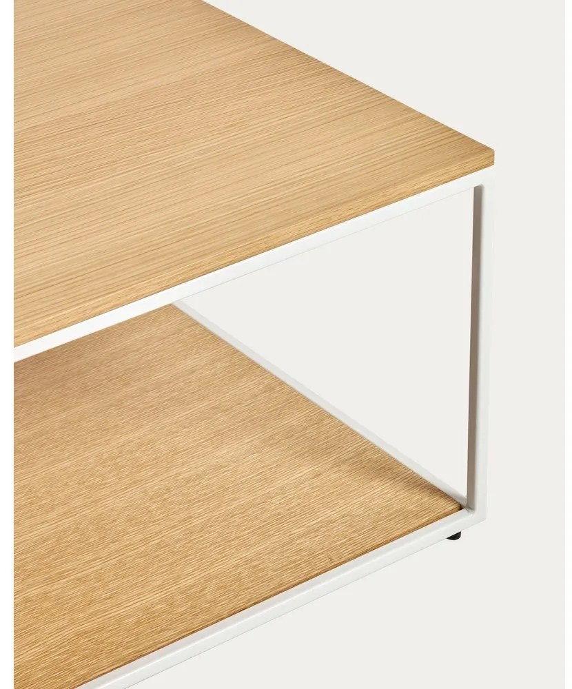 Világos natúr színű dohányzóasztal tölgyfa dekoros asztallappal 60x110 cm Yoana – Kave Home