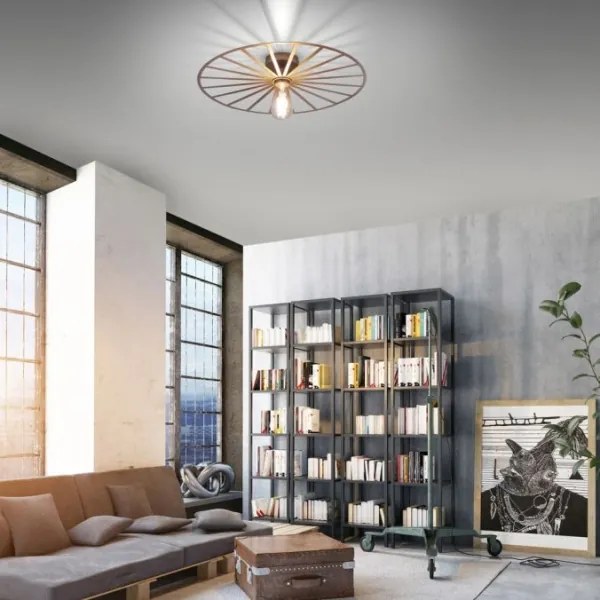 JUST LIGHT. 15636-60 - Mennyezeti lámpa SPIKE 1xE27/40W/230V átm. 50 cm réz