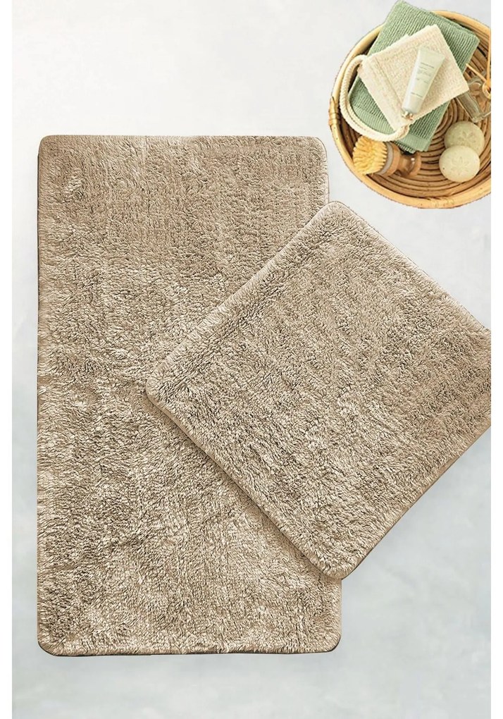 Fürdőszobaszőnyeg Szett (2 db) Cotton Basic - Stone