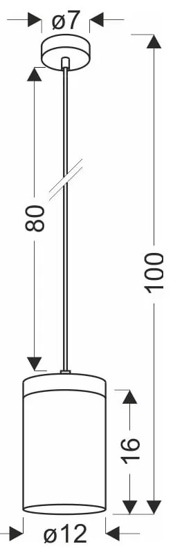 Fekete-natúr színű függőlámpa üveg búrával ø 12 cm Wels – Candellux Lighting