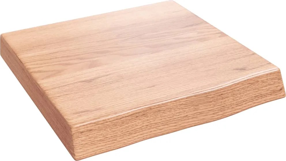 vidaXL világosbarna kezelt tömör tölgyfa fali polc 40x40x(2-6) cm