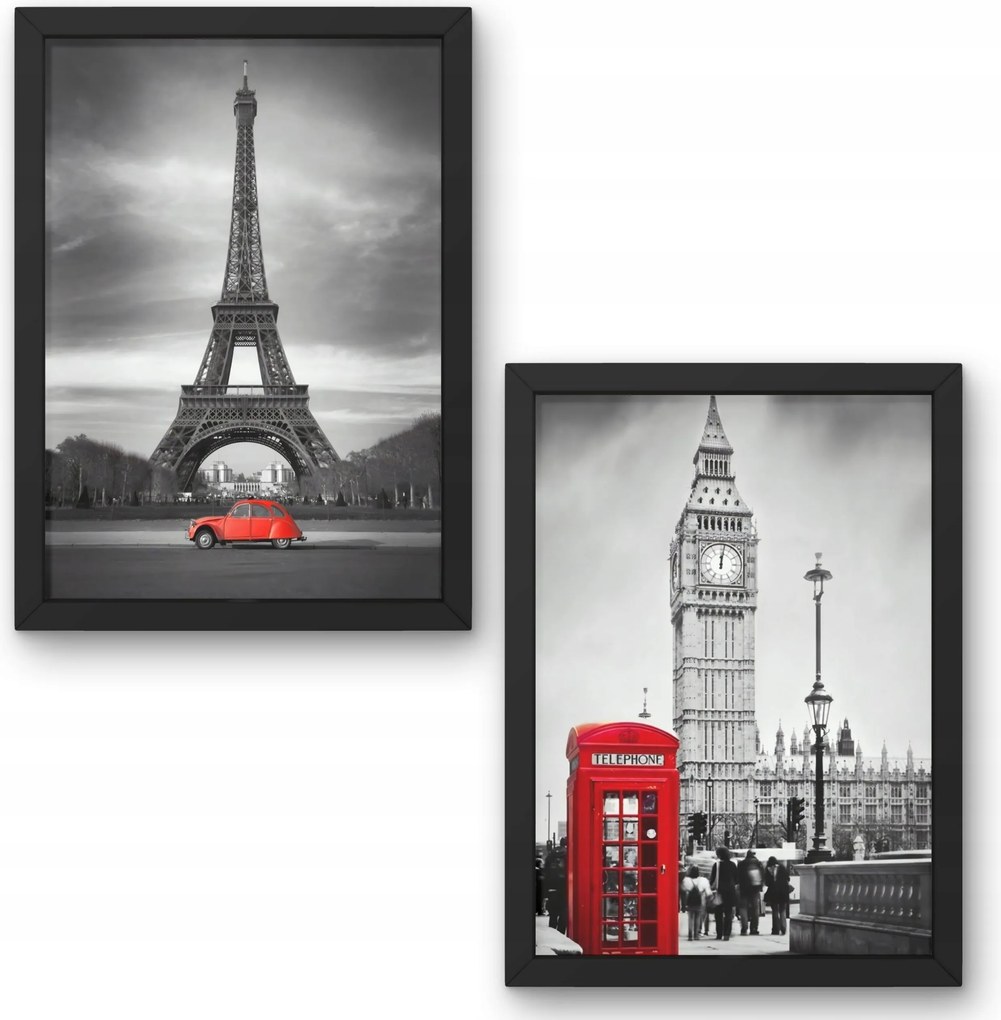Két poszterből álló szett Párizs London