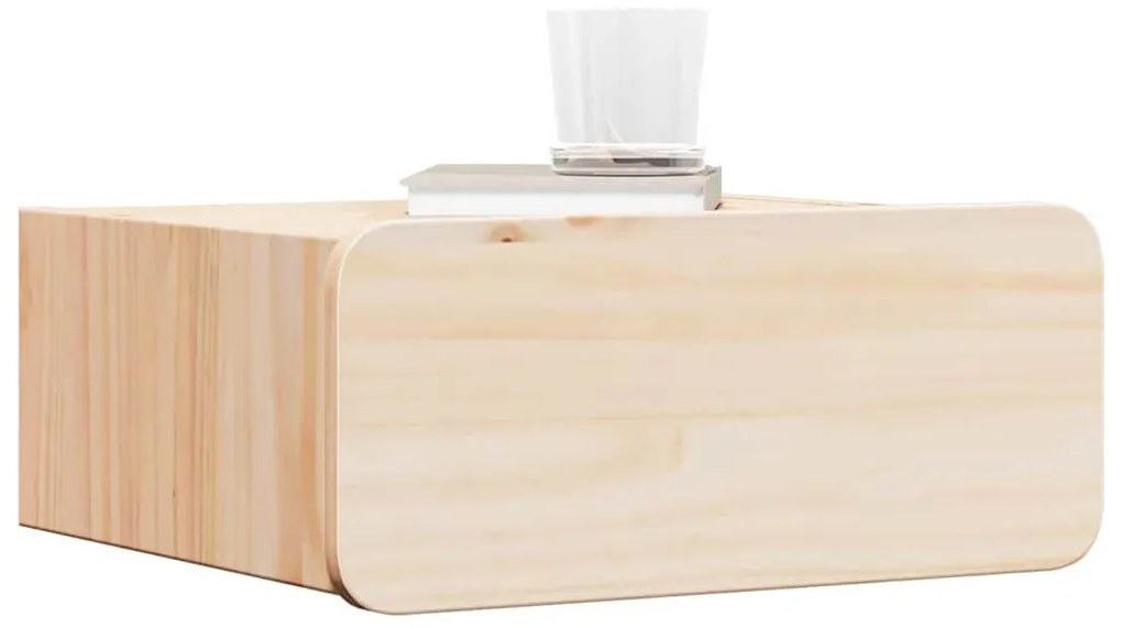 Éjjeli asztal 2 pcs Barna 39 x 34 x 16.5 cm Tömör fenyőfa