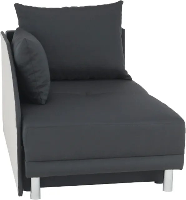 Kinyitható kanapé, szürke-fekete szövet, jobbos, LAUREL