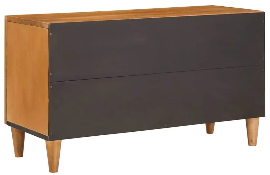 TV szekrény fiókkal Világosbarna 80 x 33 x 46 cm tömör mangófa