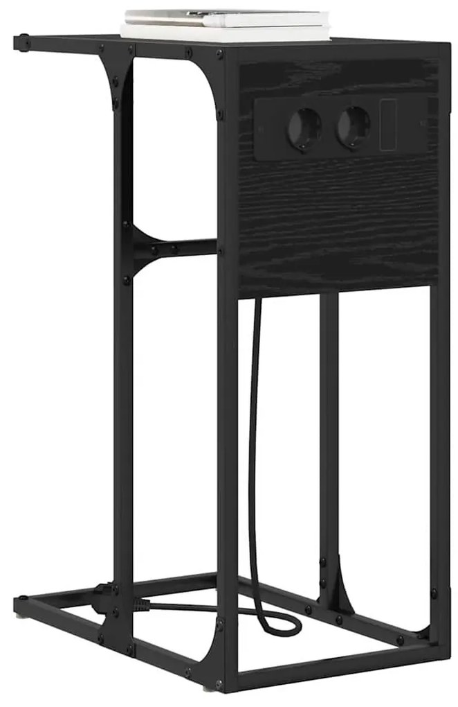 Éjjeli asztal Musta tammi 41.5 x 26 x 60.5 cm Faanyag