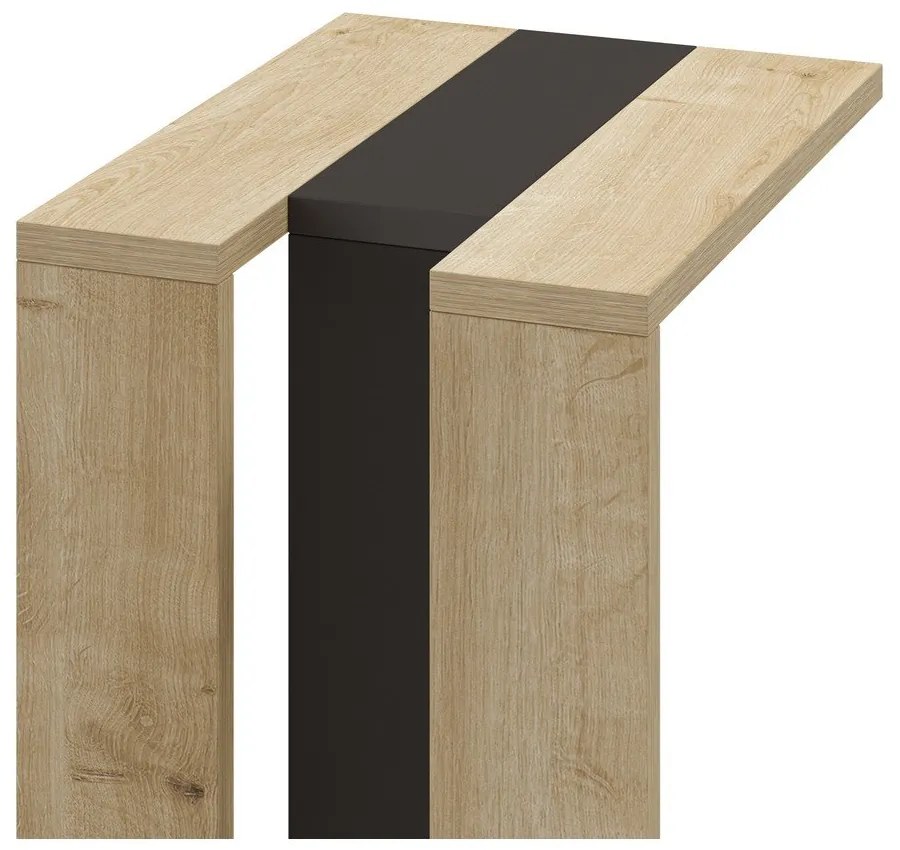 Tárolóasztal tölgyfa dekorral 40x30 cm Macha – Marckeric