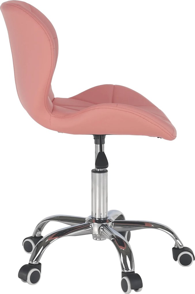 Irodai fotel, rózsaszín/króm, ARGUS NEW