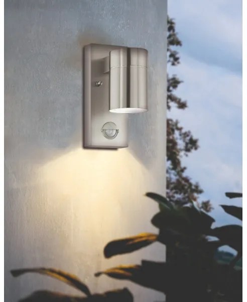 Eglo 99569 - LED Kültéri fali lámpa érzékelővel RIGA 1xGU10/3W/230V IP44