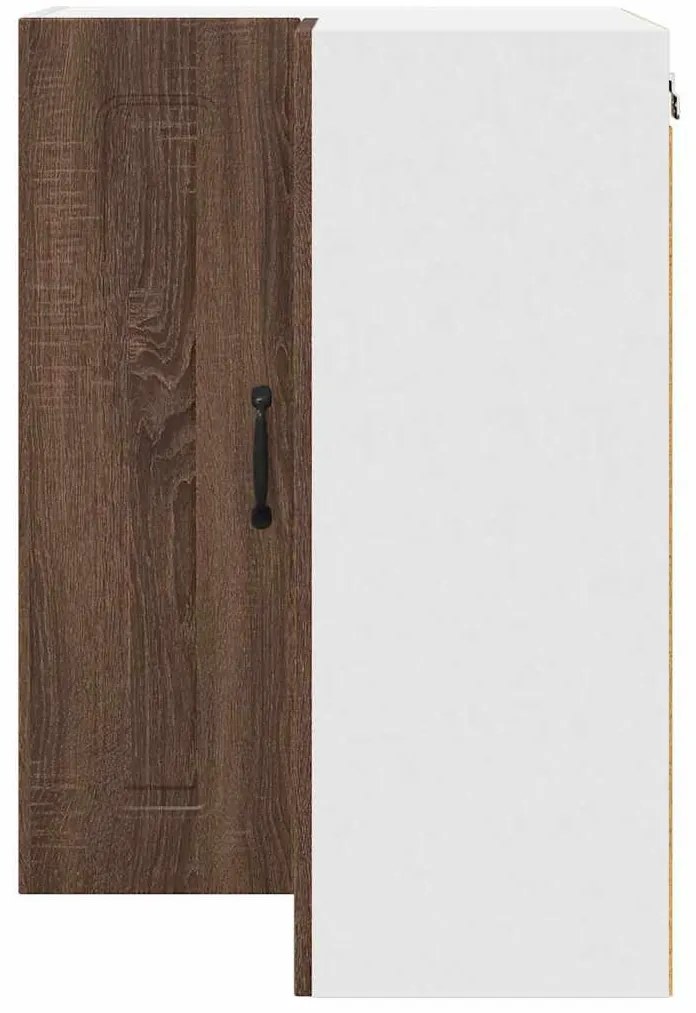 Fali konyhaszekrény ajtóval Barna Tölgy 57 x 57 x 80 cm Faanyag