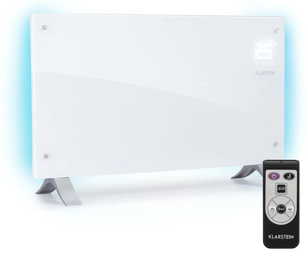 Klarstein Bornholm Curved Ambient, konvektor, 1000/2000 W, fehér