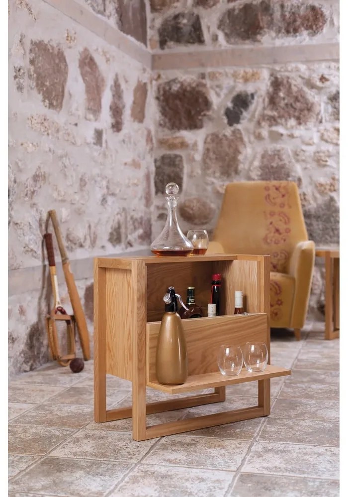 NewEst tölgyfa natúr színű bortartó szekrény 59x60 cm - Woodman