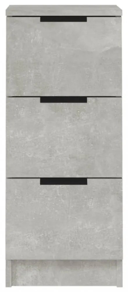 2 db betonszürke szerelt fa tálalóasztal 30 x 30 x 70 cm